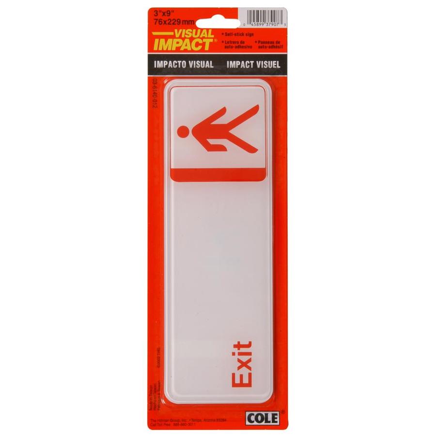 Hillman Sign Center 045899379073 3X9 EXIT
