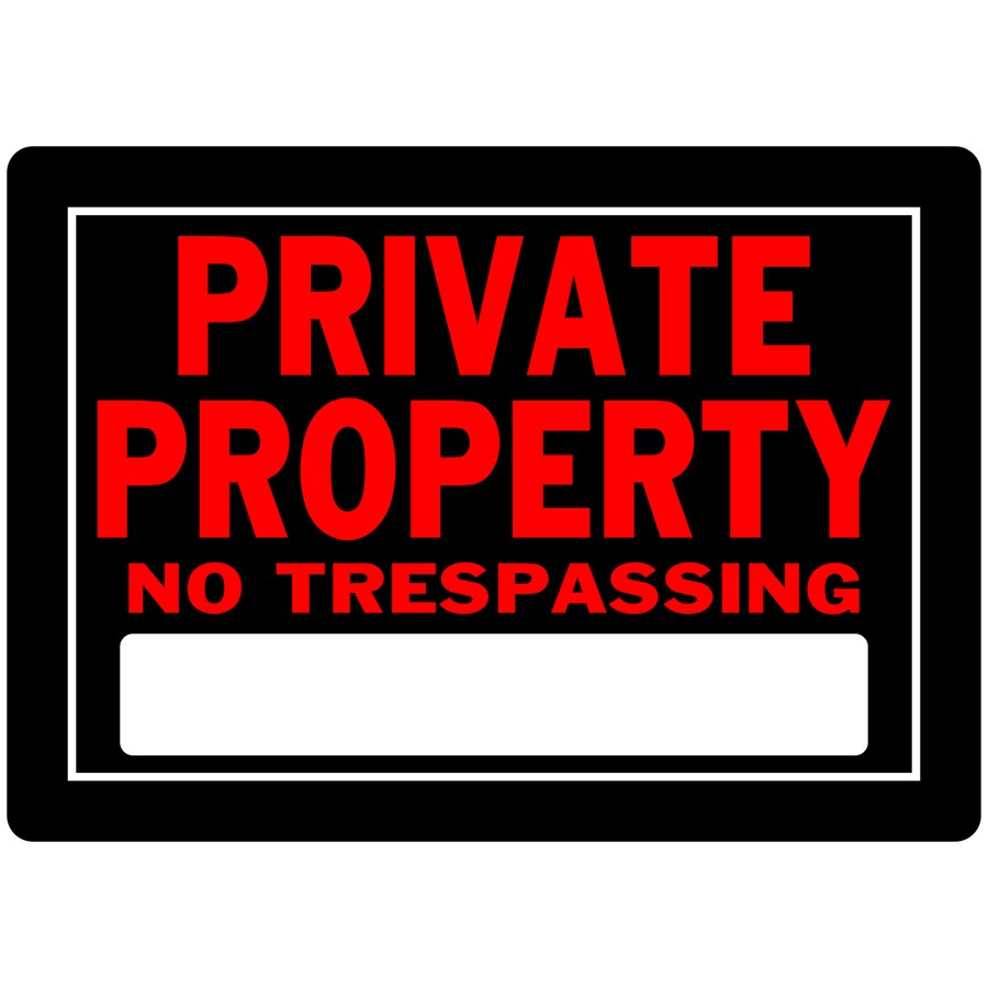 Shop Hillman 10-in x 14-in Private Property Sign at Lowes.com