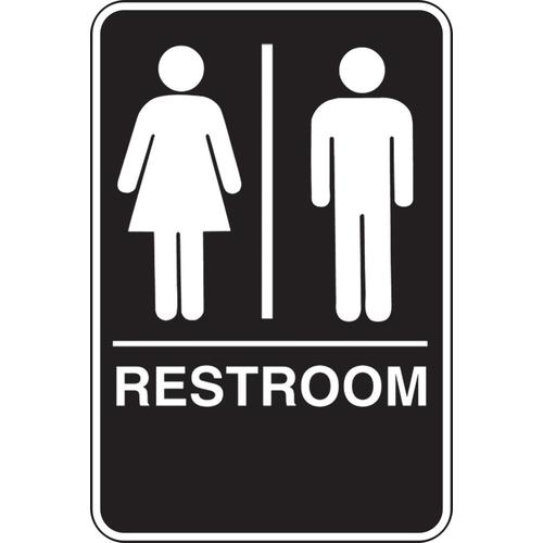 Hillman 9-in x 6-in Plastic Restroom Sign at Lowes.com