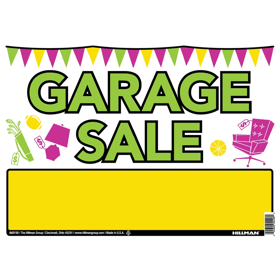 Shop Hillman Sign Center 10in x 14in Garage Sale Sign at