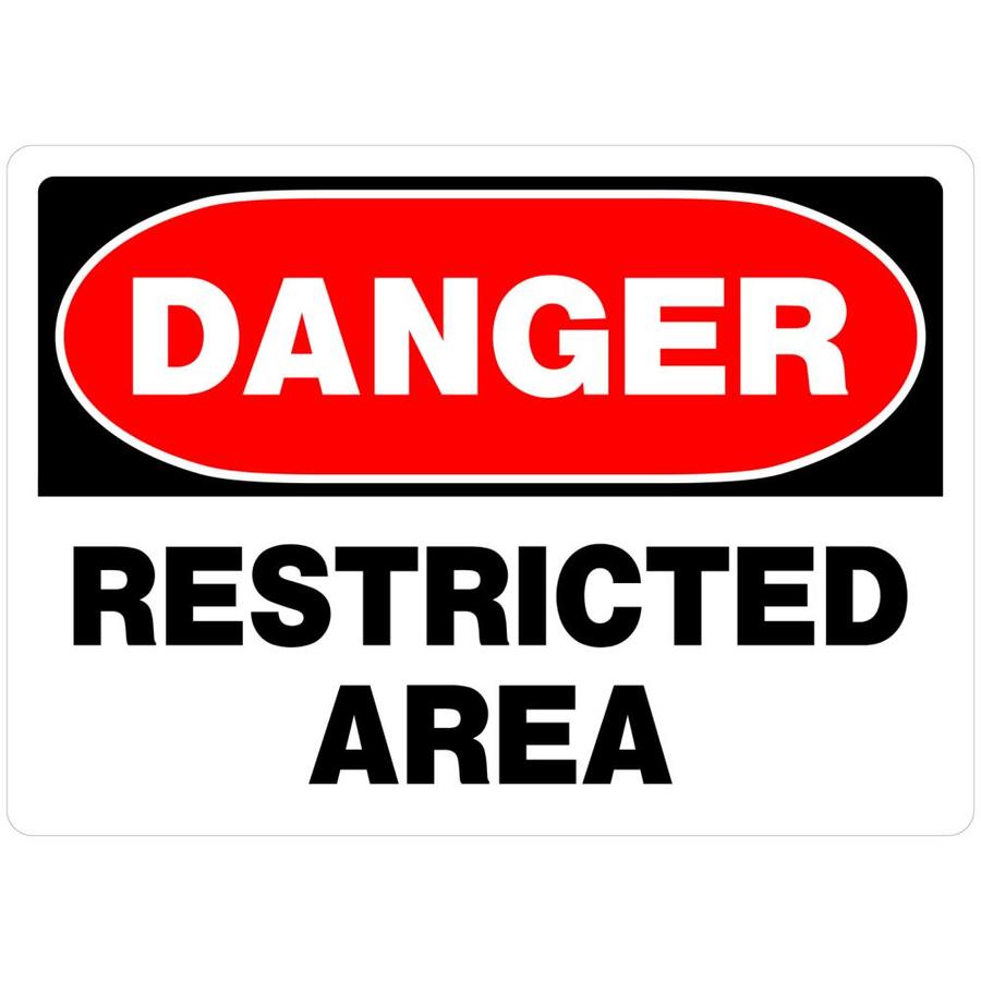 Shop The Hillman Group 10-in x 14-in Danger Restricted Area Sign at ...