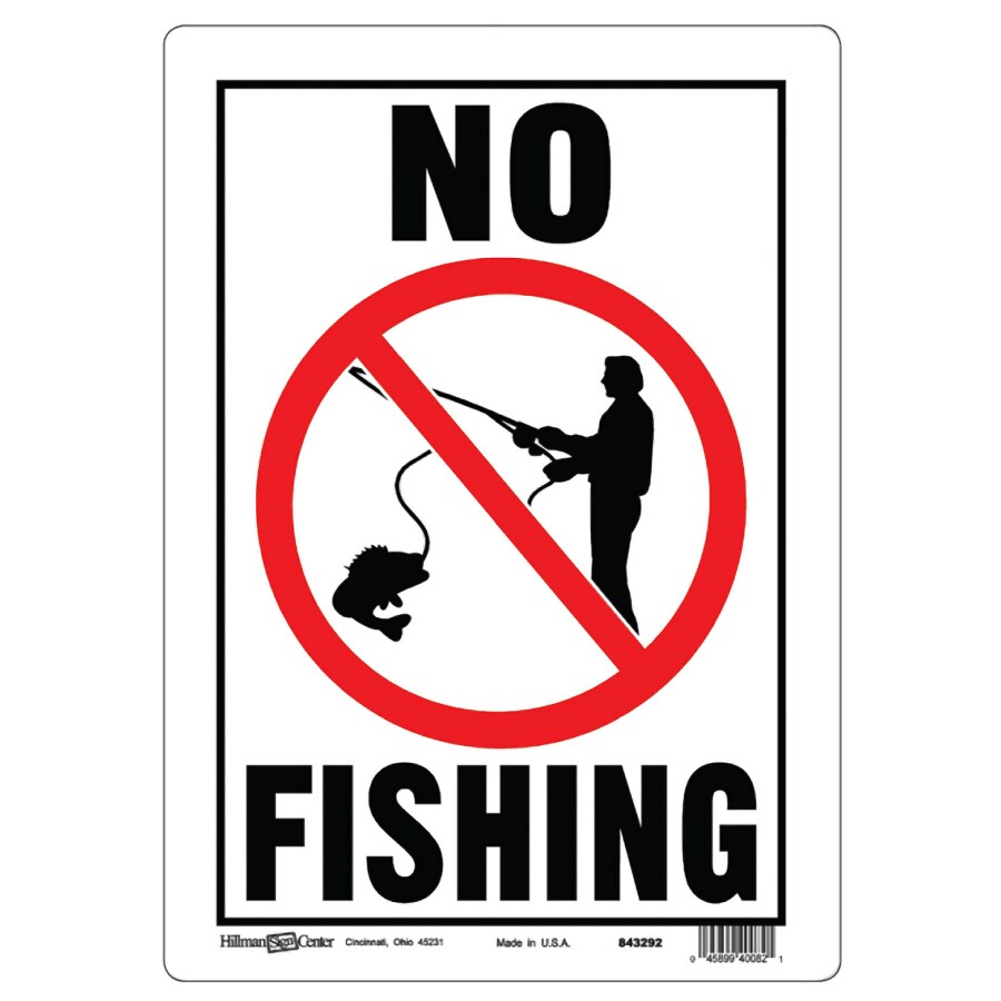 Hillman 14-in x 10-in Fishing Sign at