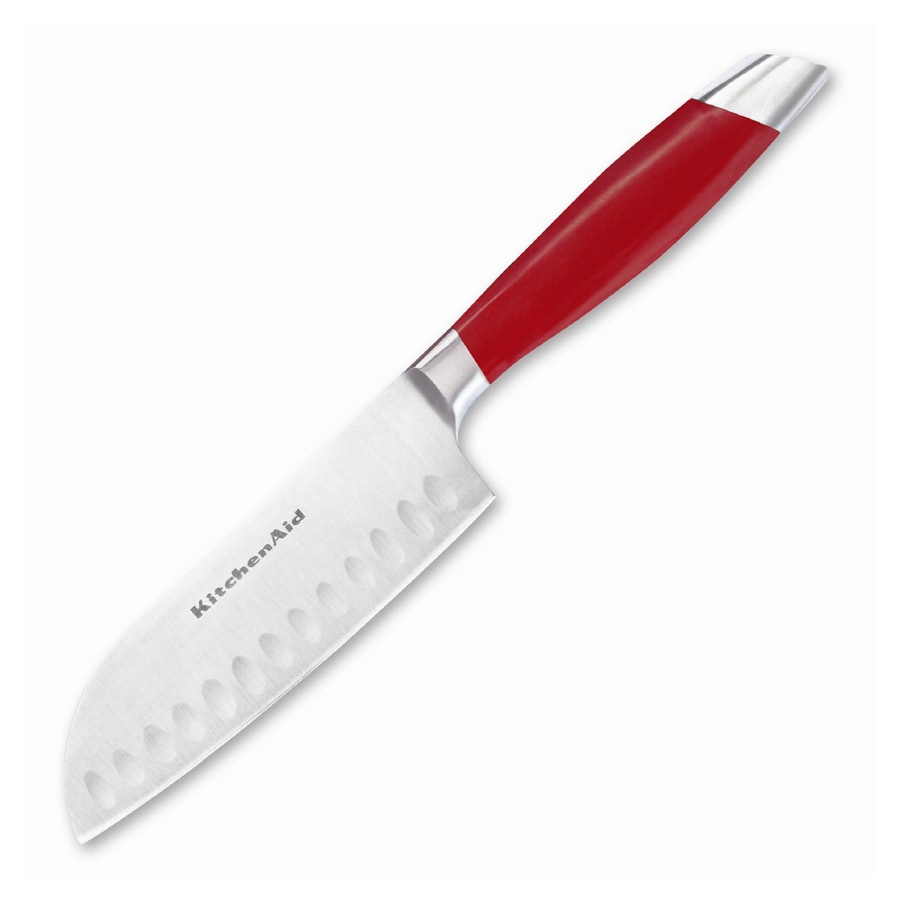 Shop KitchenAid 4 1 2 Red Stainless Steel Santoku Knife At Lowescom