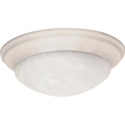 3-in Textured White Transitional Semi-flush Mount Light 3-in Textured White Transitional Semi-flush Mount Light