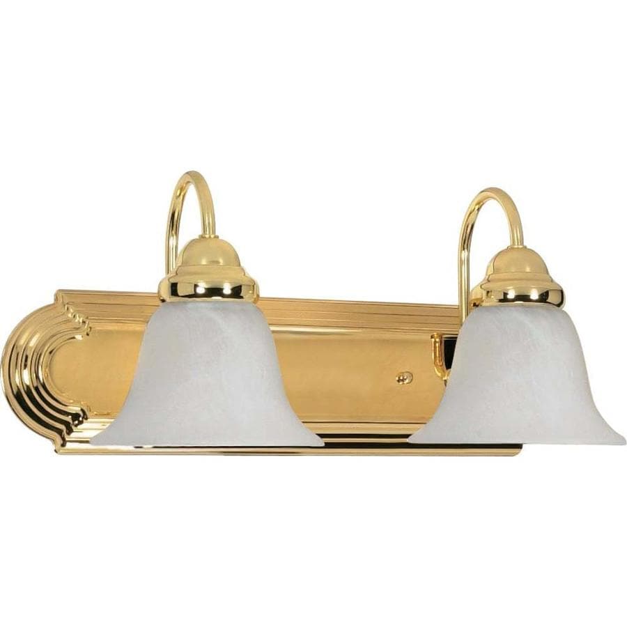 Shop 2 Light 18 In Polished Brass Vanity Light At Lowes Com   045923603280 