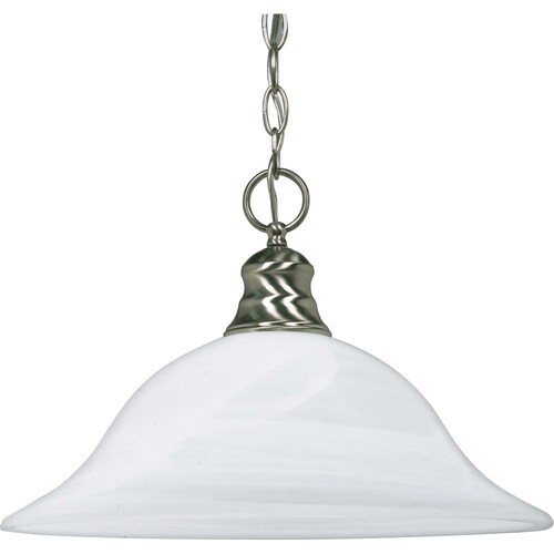 Rockport Tuscano Brushed Nickel Traditional Bell Pendant Light in the Pendant Lighting ...