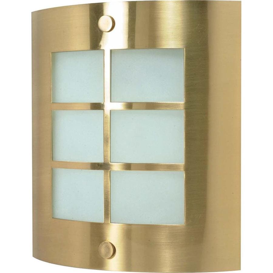 Shop Castillo 15.35-in W 1-Light Brushed brass Pocket Wall Sconce at Lowes.com