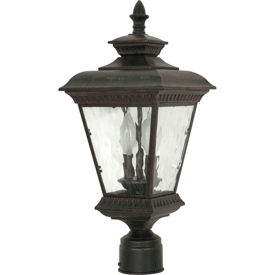 10.04-in W Old Penny Bronze Outdoor Flush Mount Light at Lowes.com