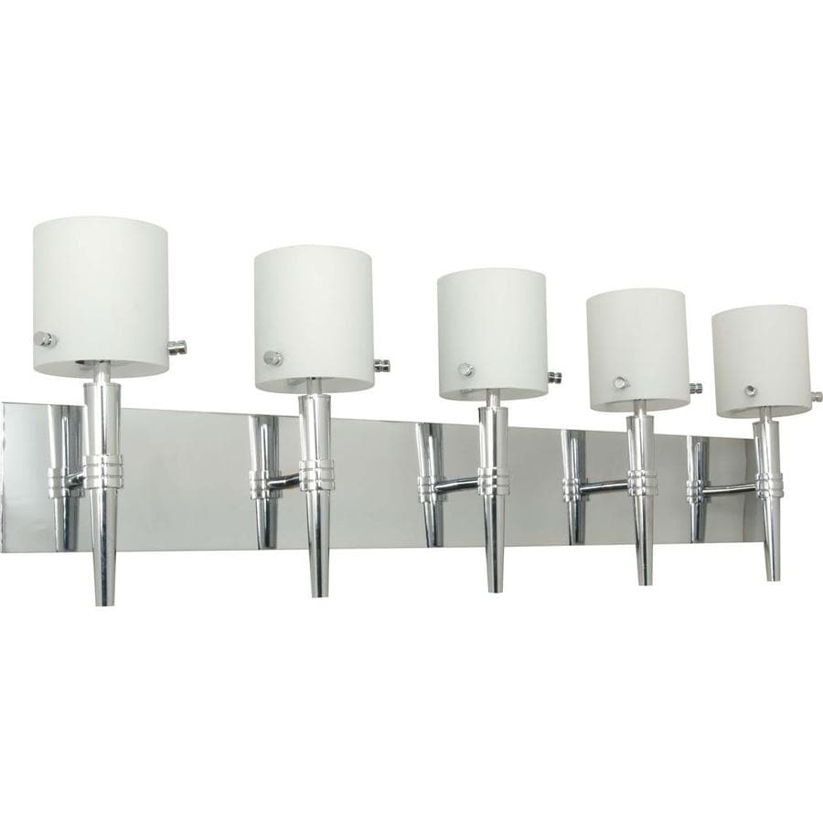 Shop Jet 5-Light 19-in Polished chrome Vanity Light at Lowes.com