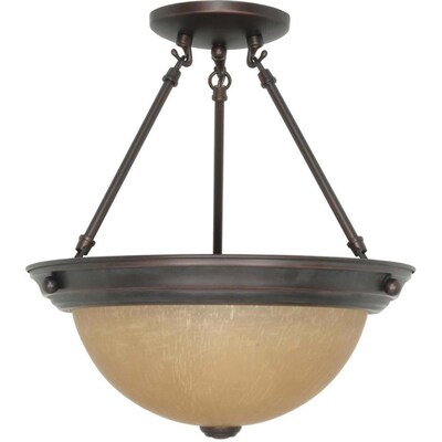 Divina 14.7-in Mahogany Bronze Modern/Contemporary Semi-flush Mount Light Divina 14.7-in Mahogany Bronze Modern/Contemporary Semi-flush Mount Light