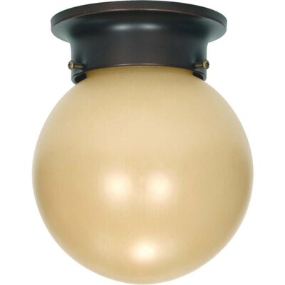 1-in Mahogany Bronze Transitional Flush Mount Light 1-in Mahogany Bronze Transitional Flush Mount Light