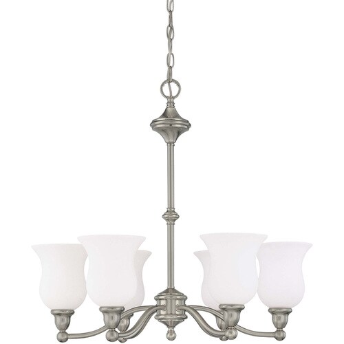 Glenwood 6Light Brushed Nickel Traditional Chandelier in the