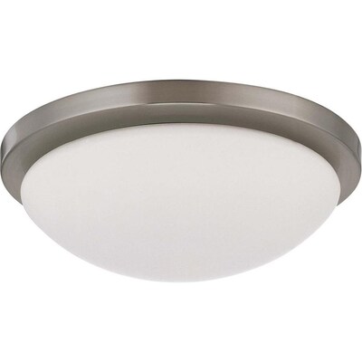 1-in Brushed Nickel Transitional Flush Mount Light 1-in Brushed Nickel Transitional Flush Mount Light