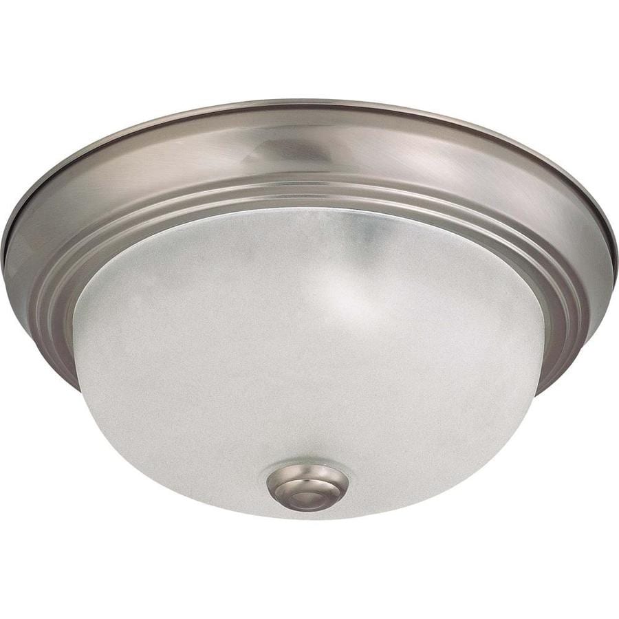 2-in Brushed Nickel Transitional Flush Mount Light