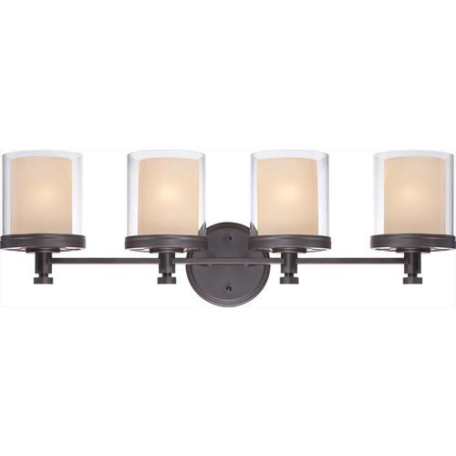 Decker 4Light Black Transitional Vanity Light in the Vanity Lights