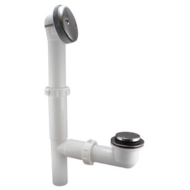 Keeney K63WDSBN 1-1/2-in Brushed Nickel Foot Lock with Plastic Pipe Bath Drain Kit