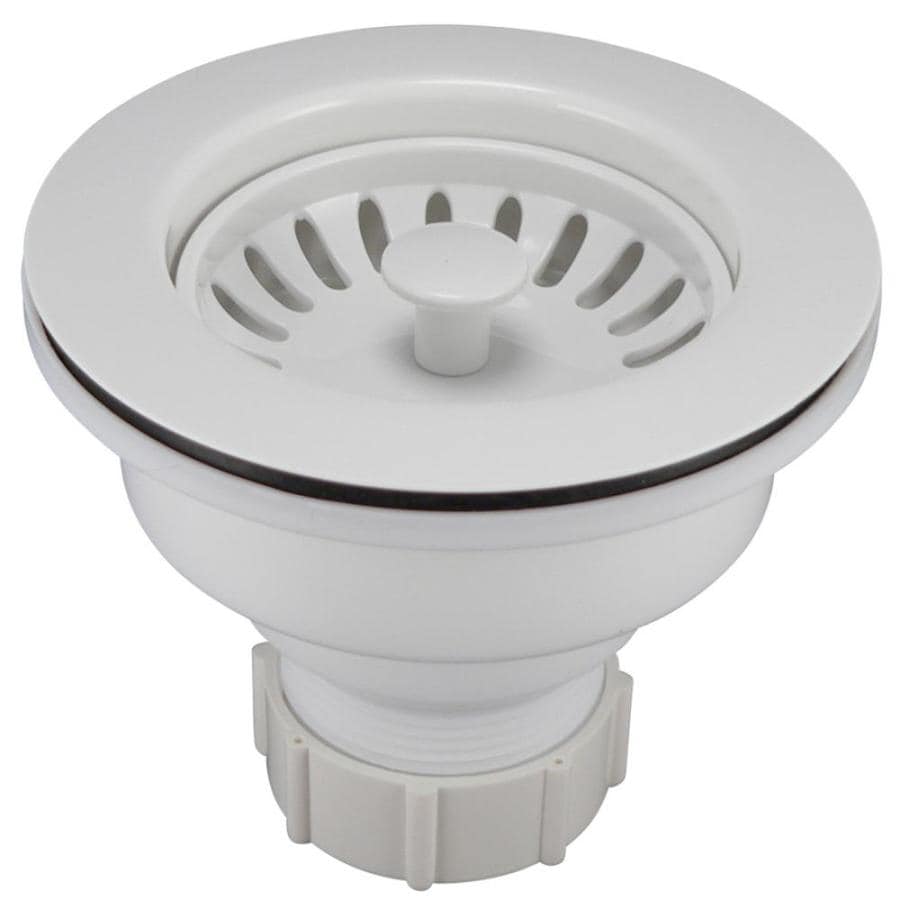 Shop Keeney 3 5 In White Plastic Kitchen Sink Strainer Basket At Lowes Com   046224016120 