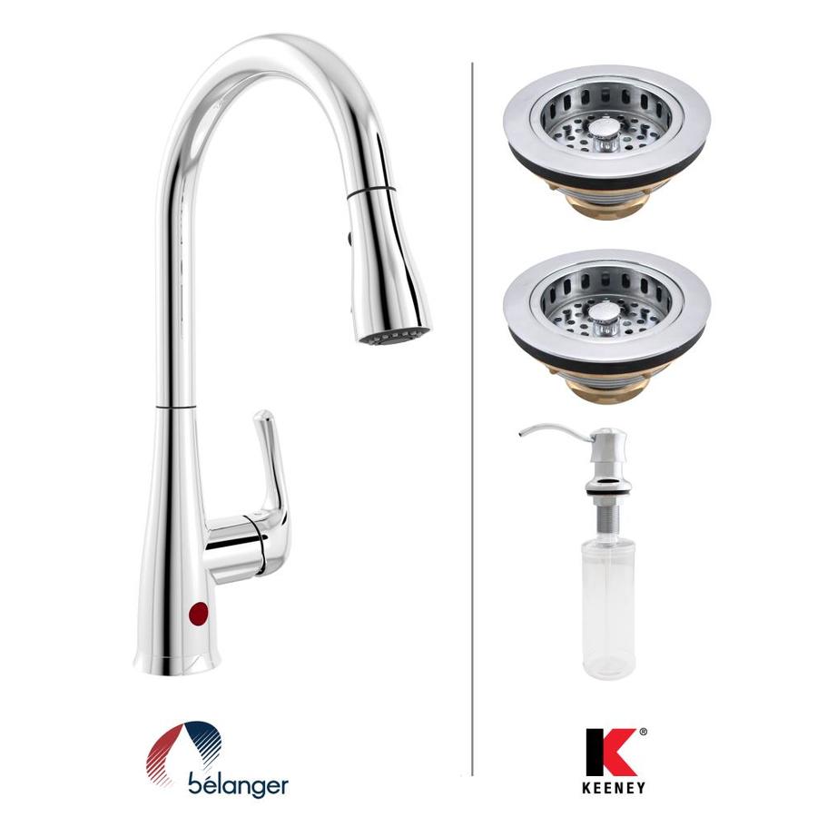Keeney Polished Chrome 1 Handle Deck Mount Pull Down Touchless