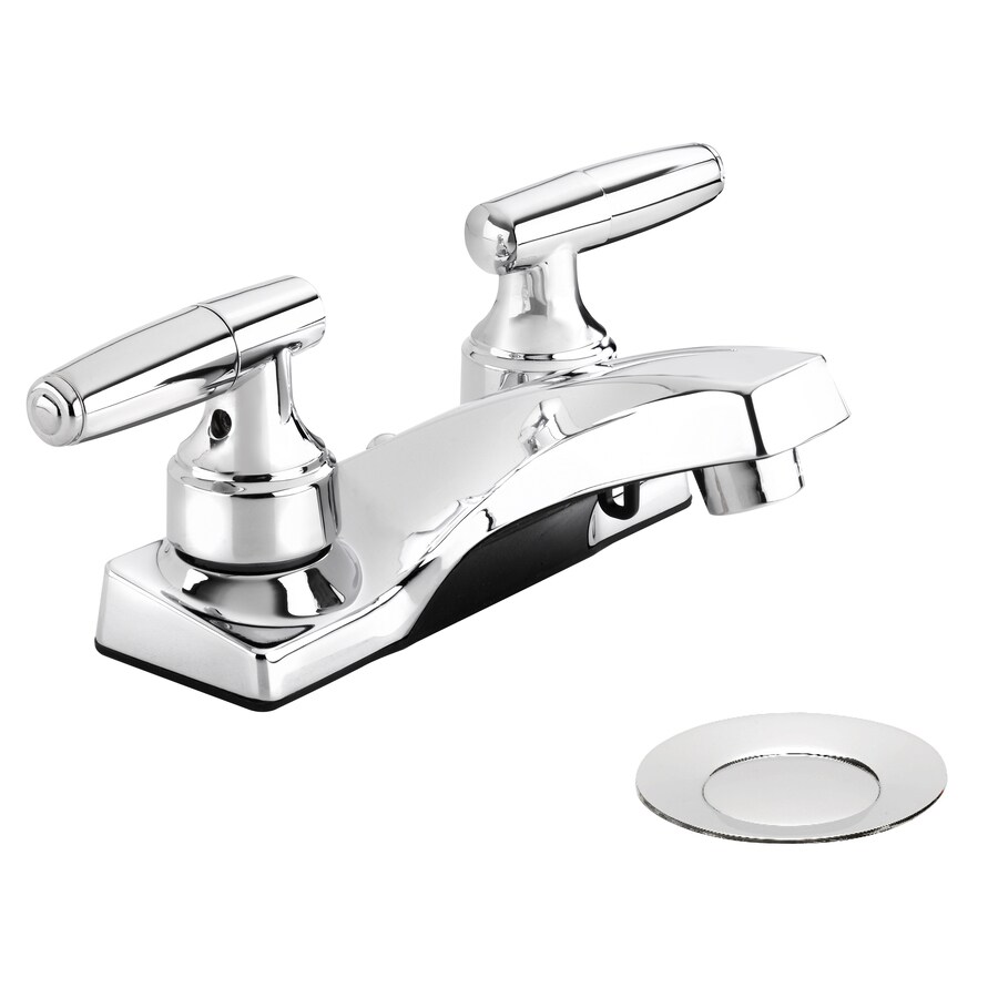 Keeney Polished Chrome 2-handle 4-in Centerset Bathroom Sink Faucet ...