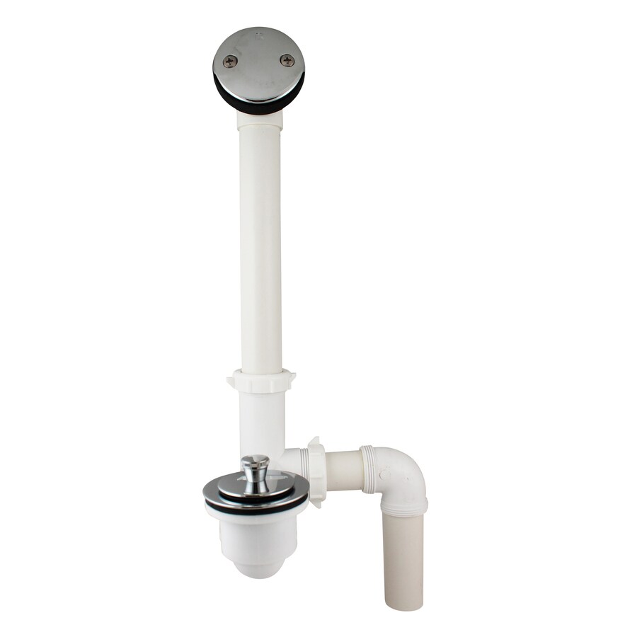 Keeney 1.5in Chrome Lift And Turn Drain with Plastic Pipe at