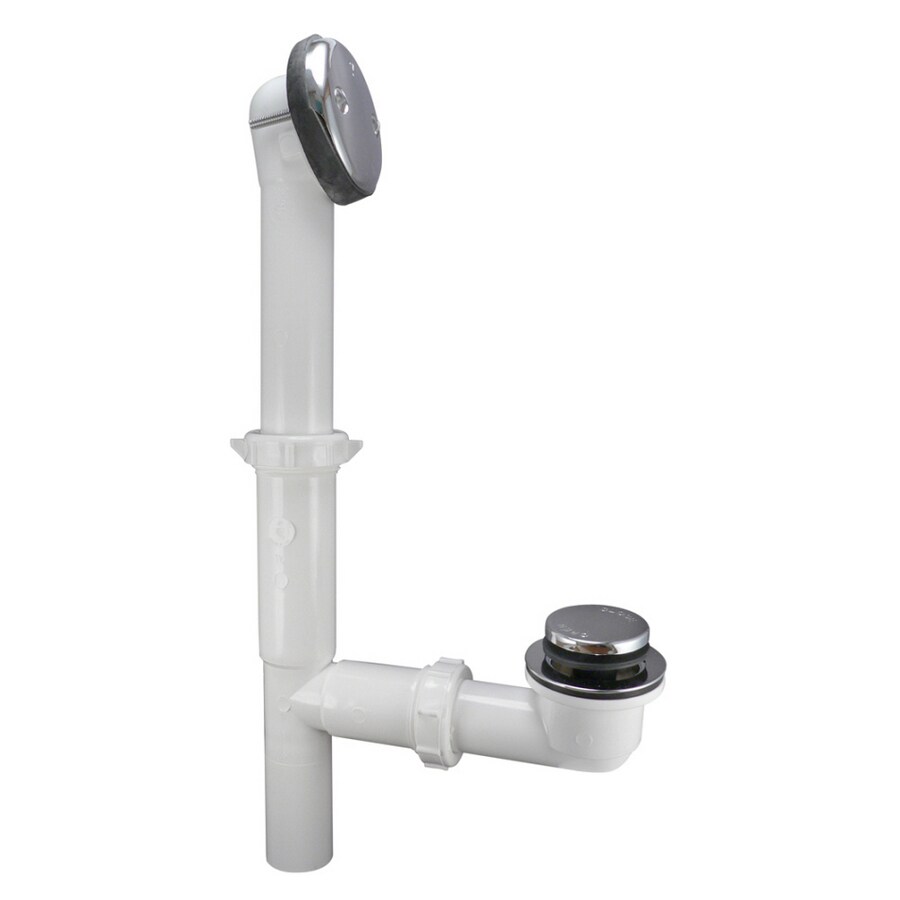 Keeney Mfg Co 1 In Chrome Foot Lock Drain With Plastic Pipe Keeney Mfg Co 1 In Chrome Foot Lock Drain With Plastic Pipe