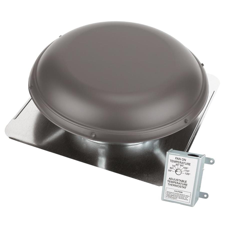 Air Vent 1320CFM Weatherwood Galvanized Steel Electric Power Roof Vent at