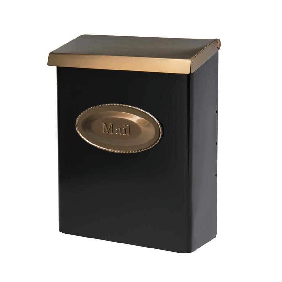 Wall Mailbo At Lowes Gibraltar Mailbo Designer 9 7 In W X 12 6 H Metal Black Brushed