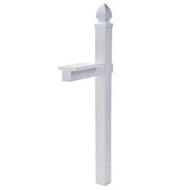 UPC 046462009441 product image for Gibraltar Mailboxes Whitley White Mailbox Post | upcitemdb.com