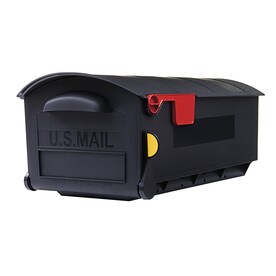 Gibraltar Mailboxes Patriot 12.4-in W x 9.45-in H Plastic Black Post Mount Mailbox