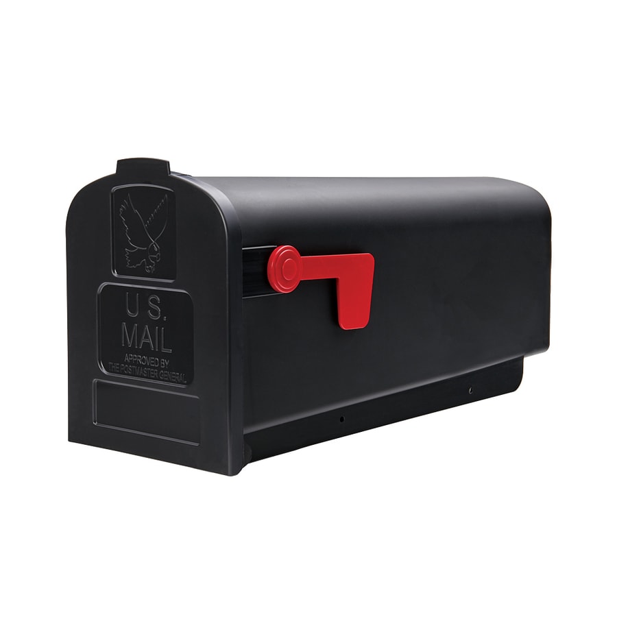 Gibraltar Mailboxes Parsons 7.9in W x 9.6in H Plastic Black Post