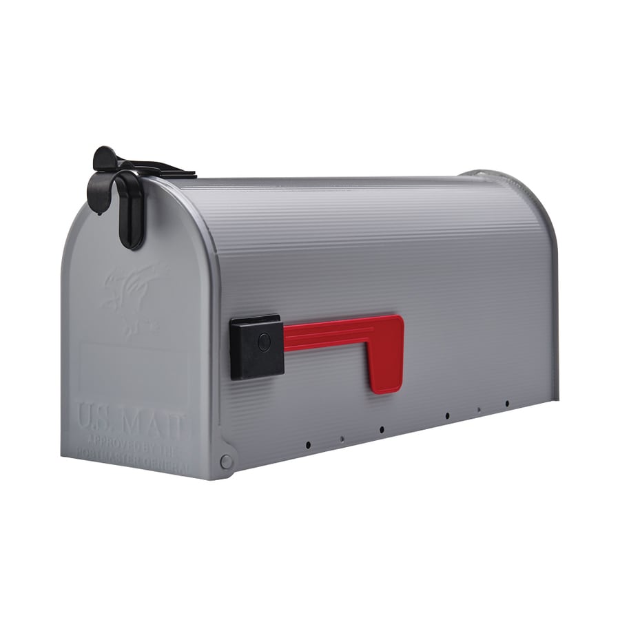 Gibraltar Mailboxes Grayson 7-in W x 9.5-in H Metal Gray Post Mount ...