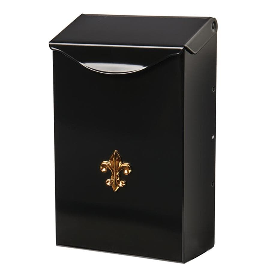 The Solar Group City Classic Small Metal Black Wall Mount Mailbox In   046462113018 