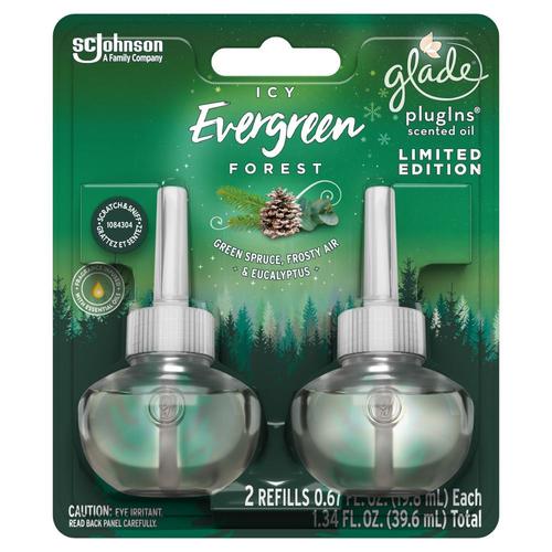 Glade 2Pack Icy Evergreen Forest Plugin Air Freshener in the Air Fresheners department at