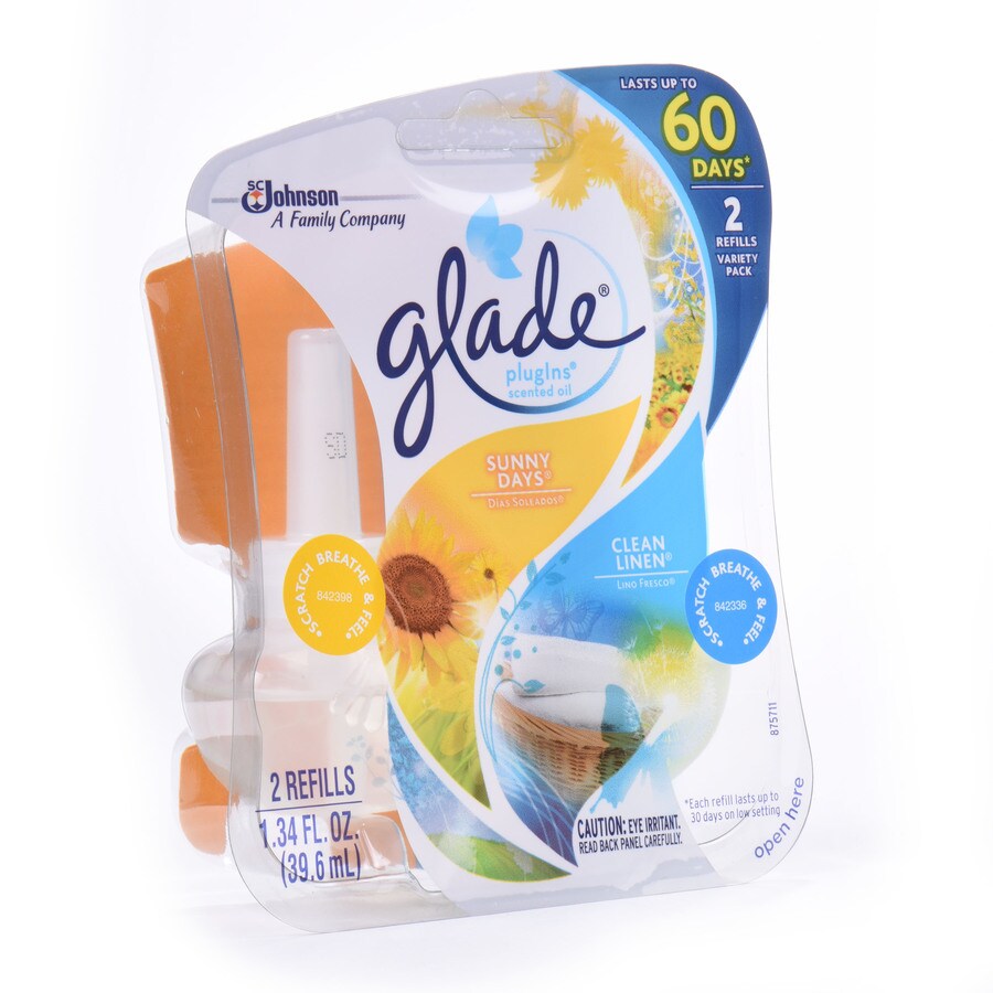Glade 2-Pack Clean Linen and Sunny-Day Plug-In Air Freshener in the Air ...