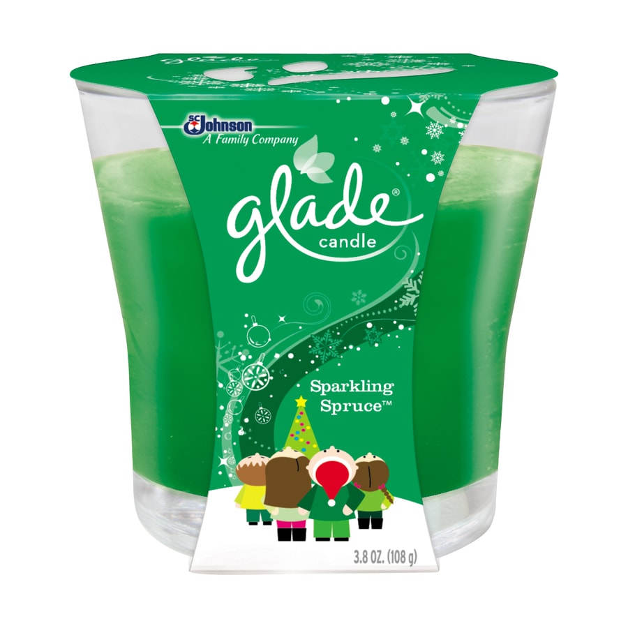 Glade 3.8oz Spruce Christmas Jar Candle in the Candles department at