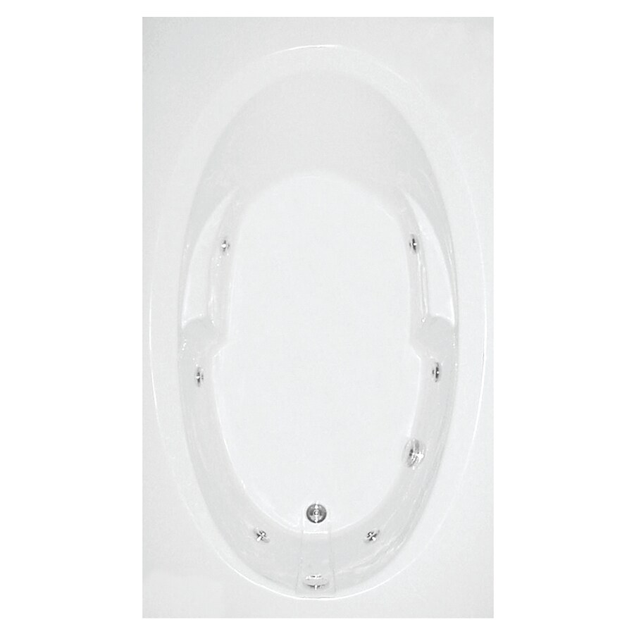 Mansfield ProFit Builder Series 42in W x 71.5in L White Acrylic Oval