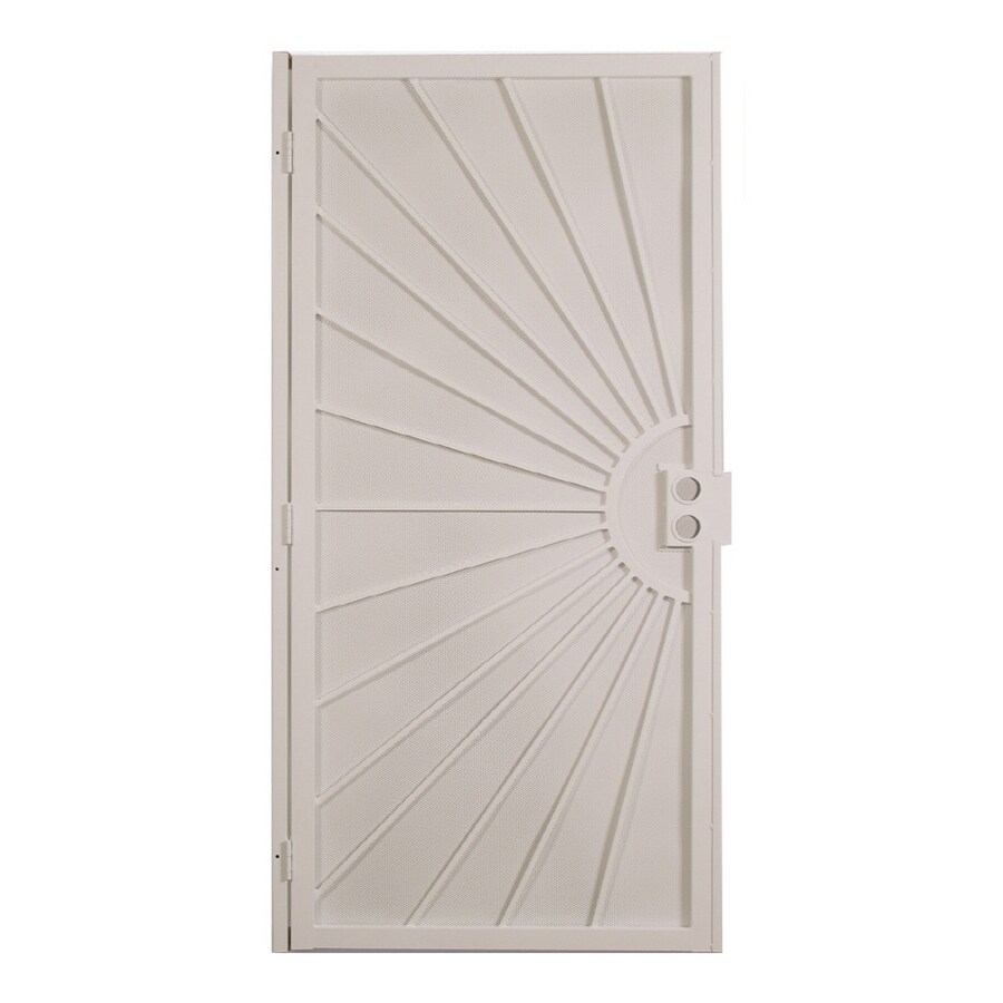Gatehouse Sunset Almond Powder Coat Steel Security Door at