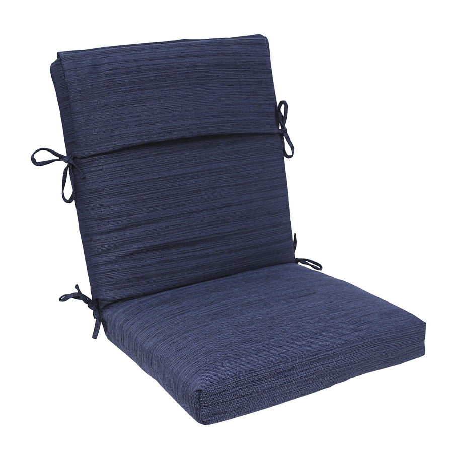 Allen + roth 1-Piece Navy High Back Patio Chair Cushion at 