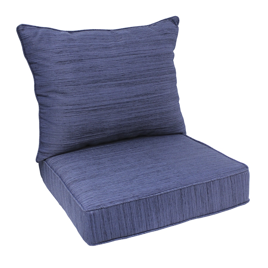 Allen + roth 1-Piece Navy Deep Seat Patio Chair Cushion at Lowes.com