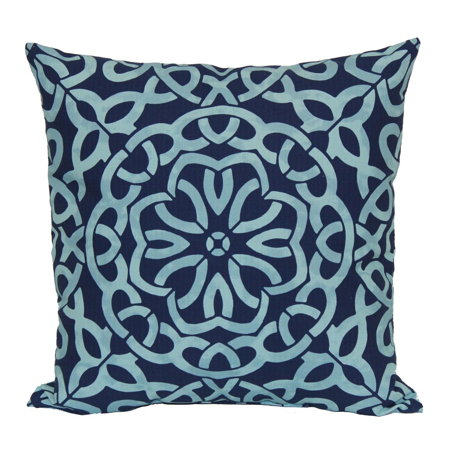 Garden Treasures Geometric Square Throw Pillow Outdoor Decorative ...