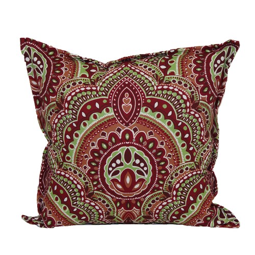 Garden Treasures Geometric Red Square Throw Pillow at Lowes.com