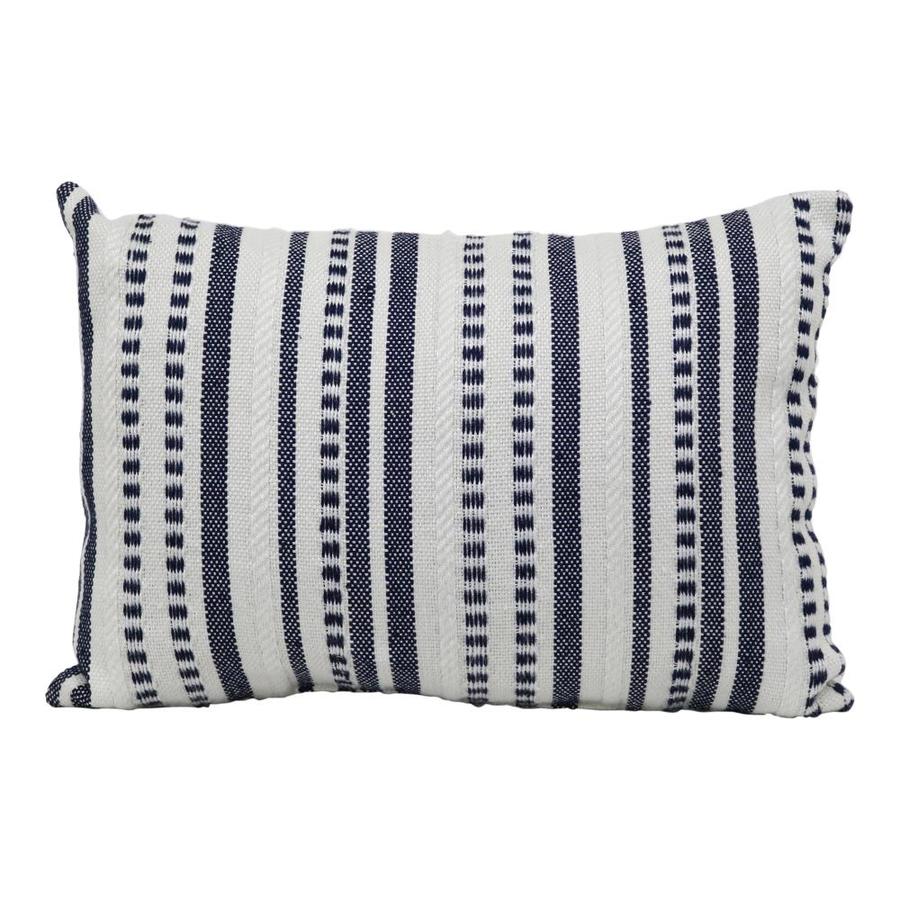 2-Pack Striped Indigo Rectangular Lumbar Pillow in the ...