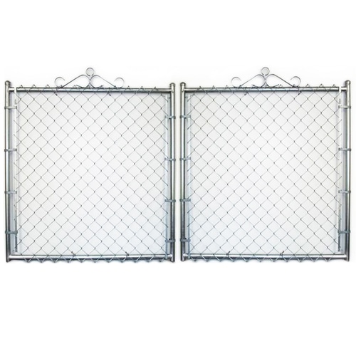 5ft H x 12ft W Galvanized Steel Chain Link Fence Gate in the Chain
