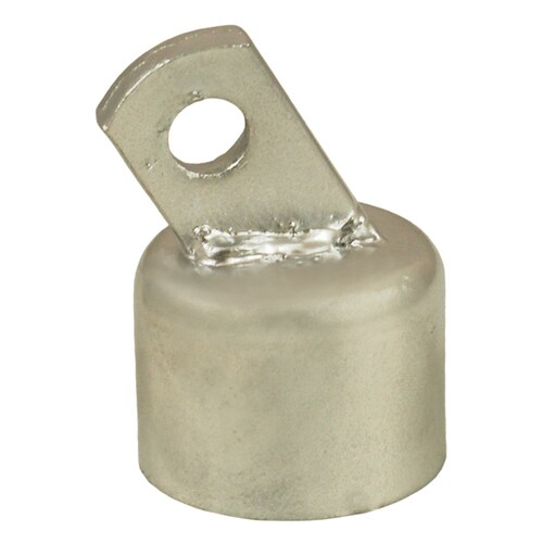 15/8in Galvanized Steel Chain Link Fence Rail End in the Chain Link