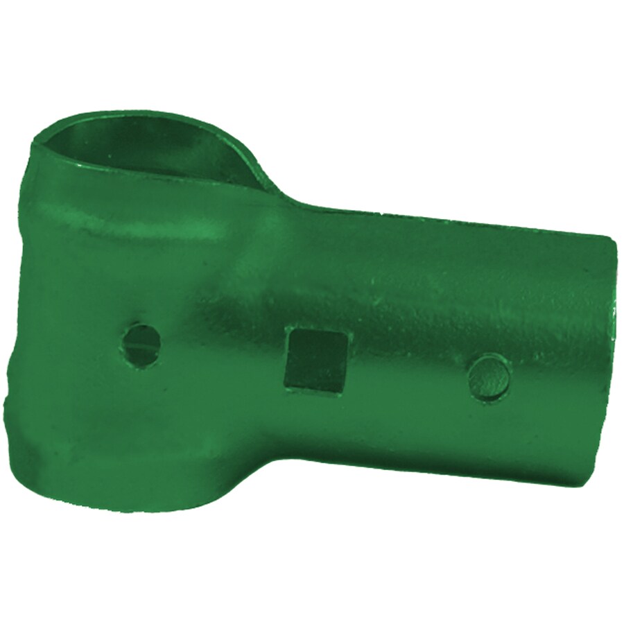  02155GR 1-3/8 x 1-3/8 Green Galvanized Steel Chain-Link Fence End Post Set