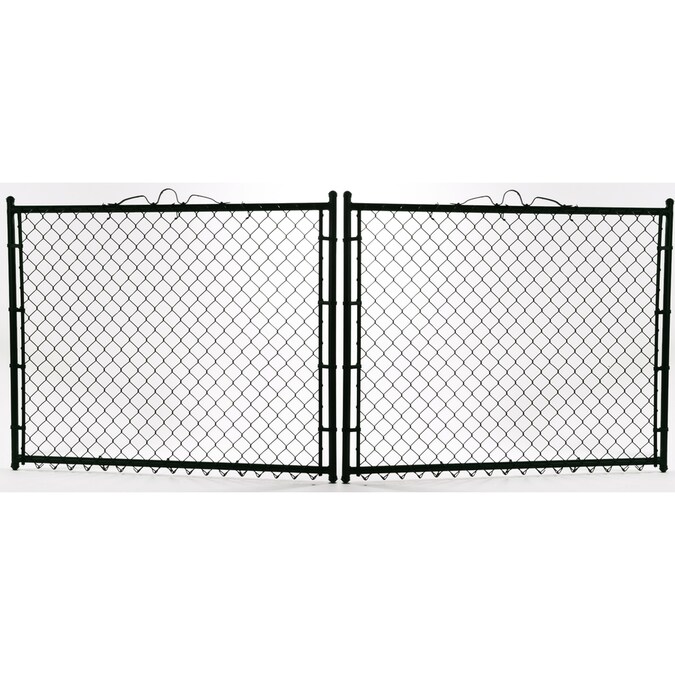 4-ft H x 10-ft W Vinyl-Coated Steel Chain Link Fence Gate in the Chain ...