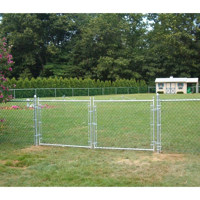 Galvanized Steel ChainLink Fence Gate 10ft x 6ft; Actual 9.5ft x 6ft) in the