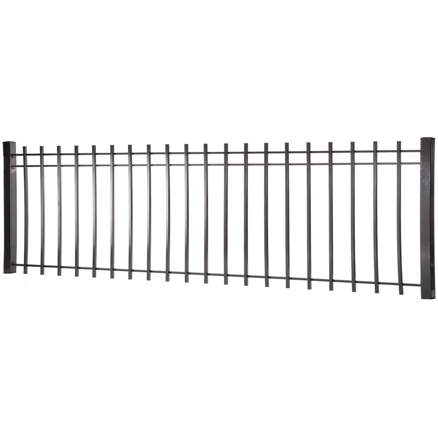 (Actual 2.94ft x 7.97ft) Kent Black Steel Decorative Fence Panel at
