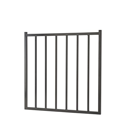 Merchants Metals Freedom Fencing 4ft H x 3.5ft W Black VinylCoated