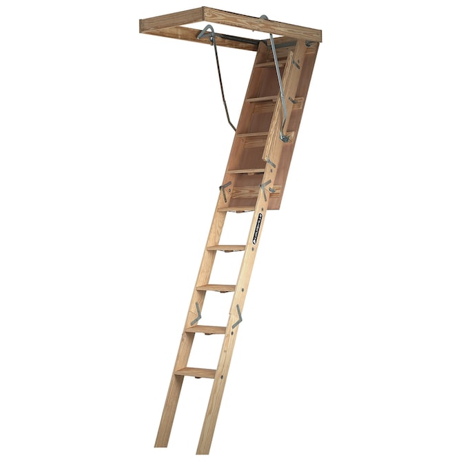 Louisville Champion 7ft to 8ft. (Rough Opening 22.5in x 54in) Folding Wood Attic Ladder